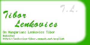 tibor lenkovics business card